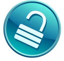 Blue lock icon