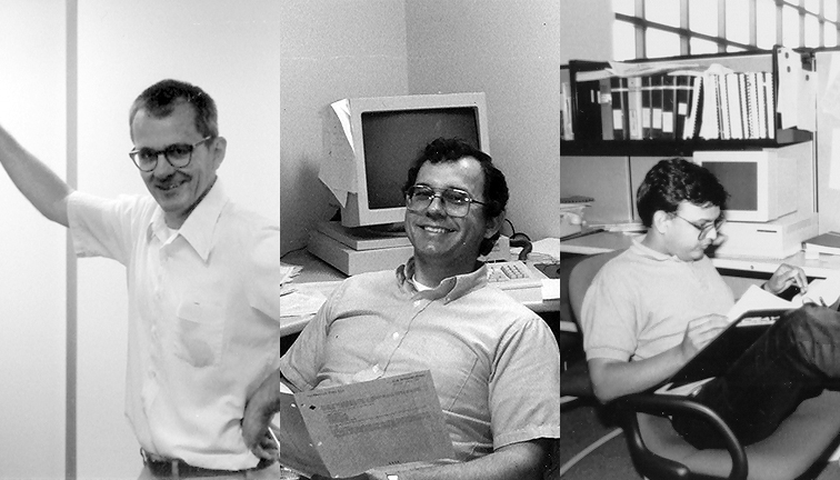 OSC's first technical staff members: Paul Buerger, Sam Bair and Raghu Machiraju. OSC's first technical staff members: Buerger, Bair and Machiraju.