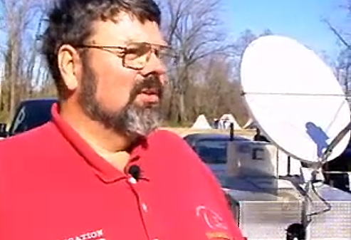 The Transportable Satellite Internet System augments the Lewis-Clark reenactment of 2004.