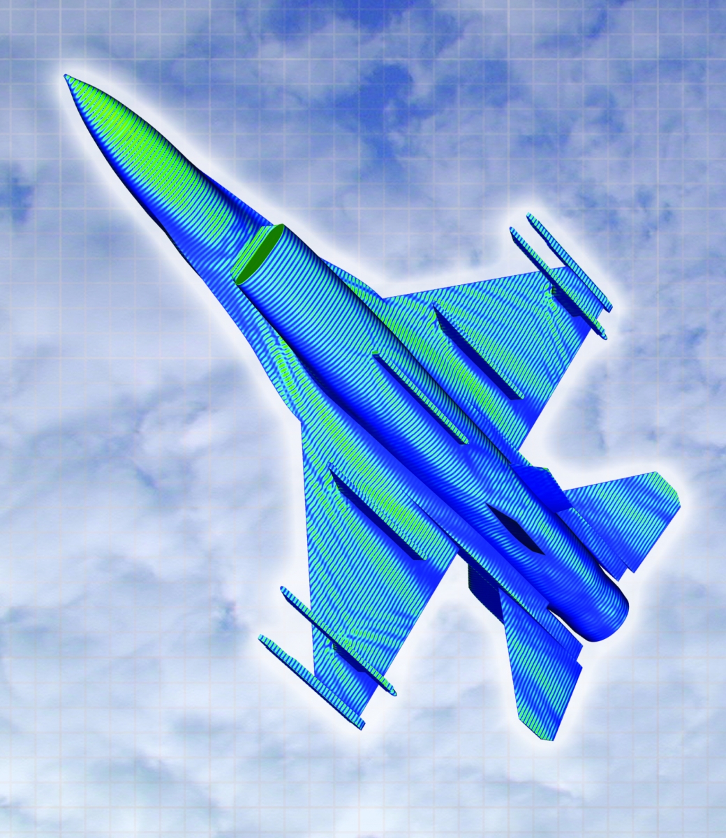 Aerospace modeling from Ohio State's ElectroScience Laboratory. Aerospace modeling from the ESL.