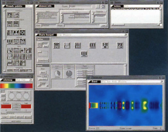 A screenshot of the apE animation software. A screenshot of the apE animation software.