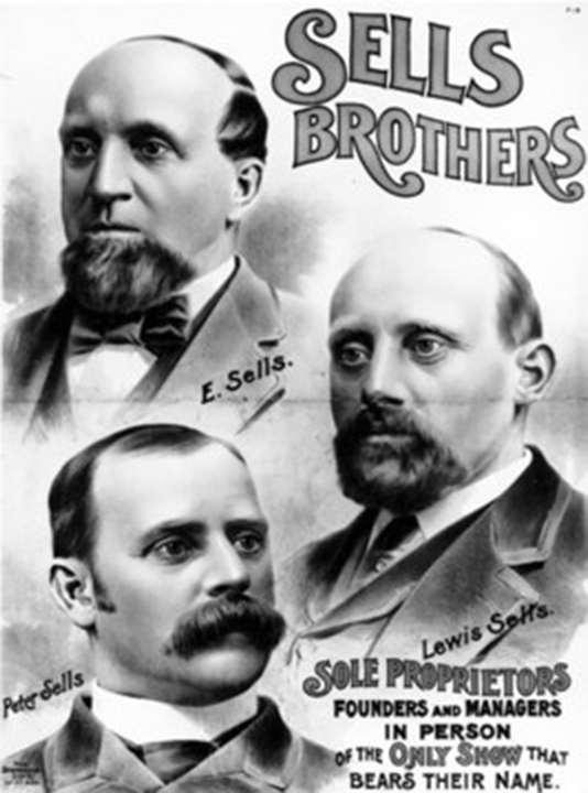 Poster for Sells Brothers Circus [courtesy Ohio History Connection]